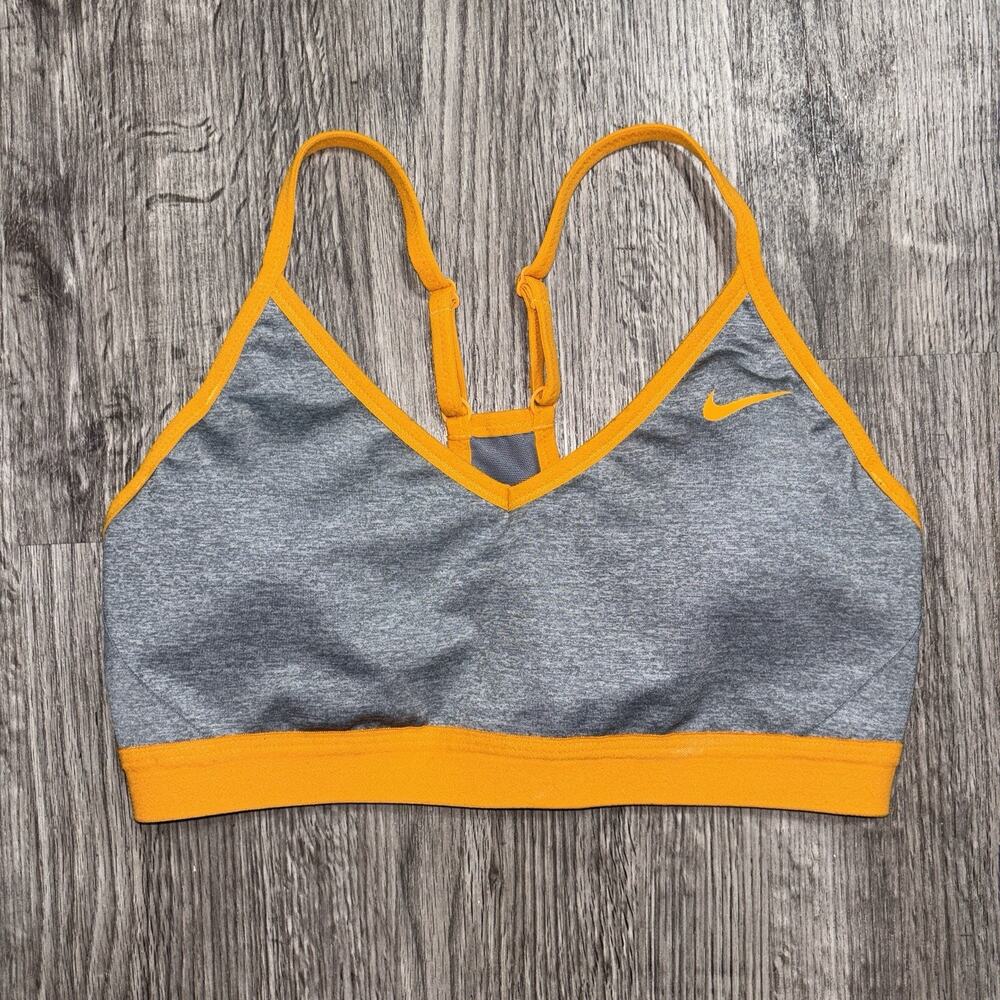 Nike Bralette Dri-FIT Gray Orange Woman’s Size M